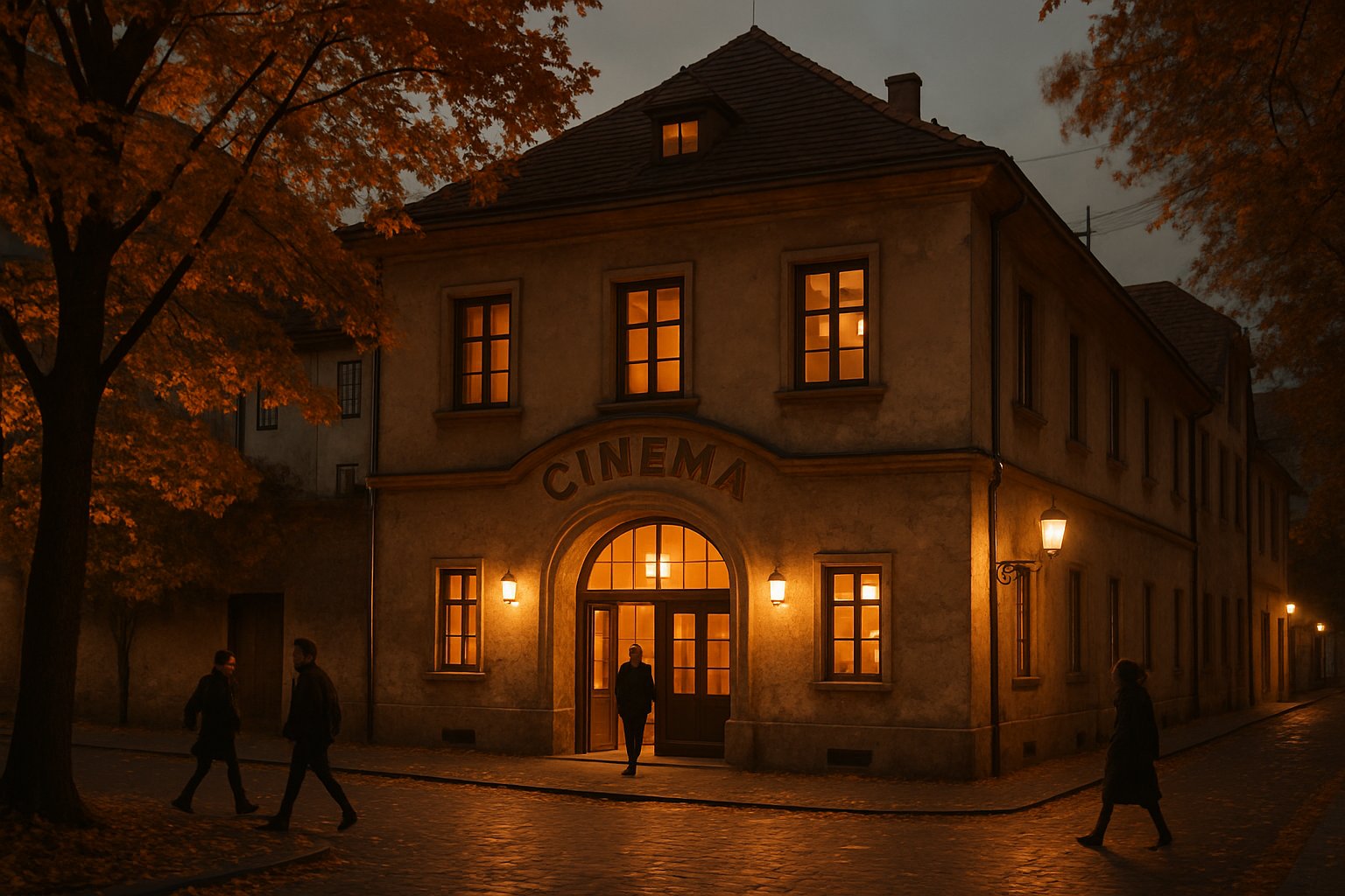 historic cinema autumn evening
